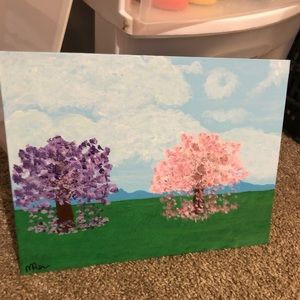 Purple and Pink Trees Painting